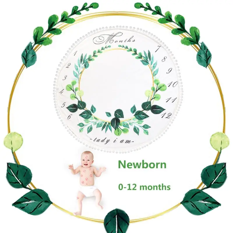 Mantas para beb&eacute; Milestone, mantas suaves y bonitas para reci&eacute;n nacido, toallas de ba&ntilde;o, accesorios de fotograf&iacute;a DIY para ni&ntilde;os-3