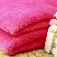 faux fur plush plain full polyester pv fleece rabbit fleece toy clothing home textile fabrics