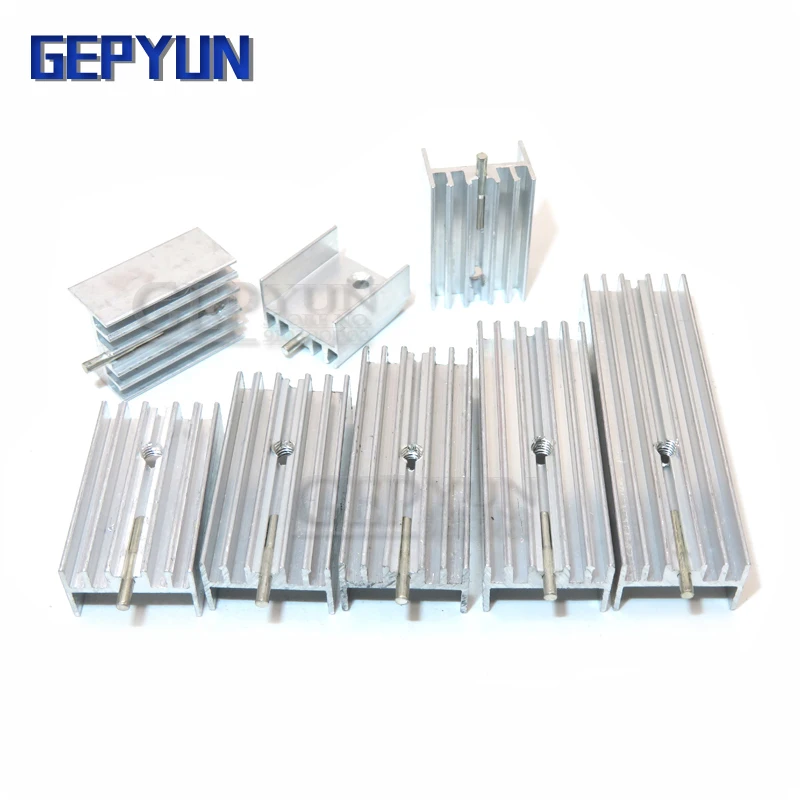 

10Pcs white Heatsink Radiator 15*10*16/20/22/25/30/35/40/50 With Needle Transistor TO-220 For TO220 Transistors HJXRHGAL