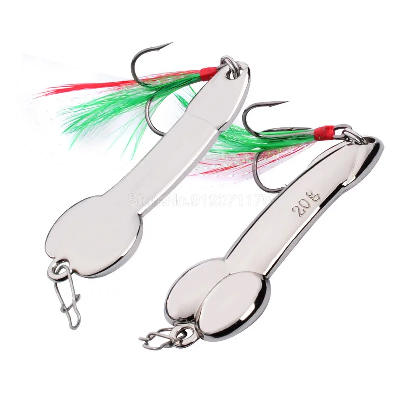 1 шт. металлические блестки Спиннер ложка рыболовные приманки с крючком из перьев