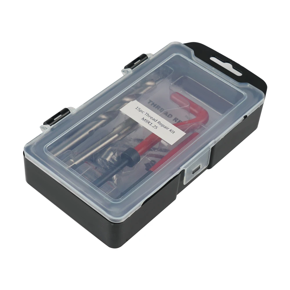 

BEVINSEE Metric Thread Repair Insert Kit M9x1.25 Helicoil Coil Tools For bmw e46 e90 f10 honda Audi a3 Accesories Auto