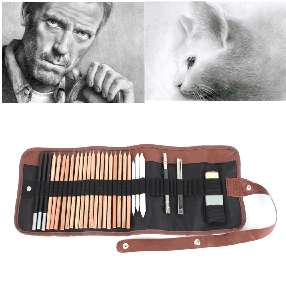 18 шт эскиз карандаш набор профессиональных набросок рисунок комплект деревянный