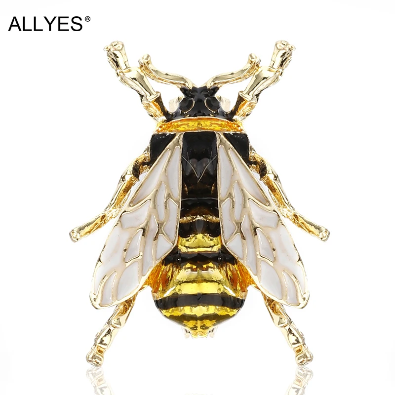 Эмалированная брошь ALLYES Детская Брошь в виде летучей пчелы