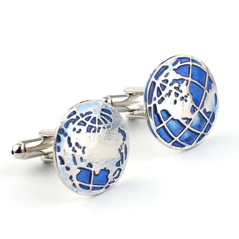 Мира запонки в виде карты круглые карта зажимы для галстуков подарок