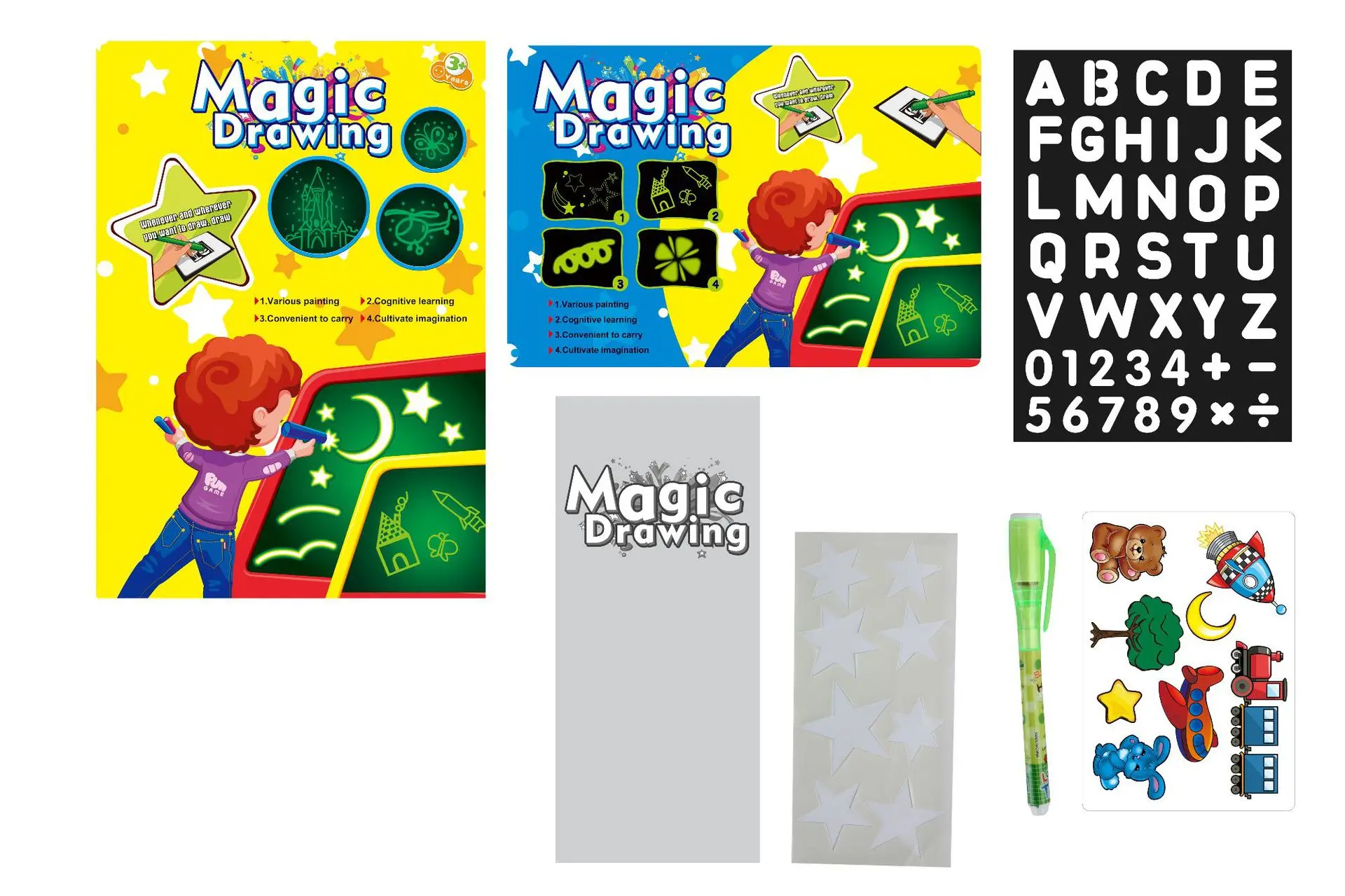 Забавный светильник светится в темноте игрушка светящаяся доска для рисования