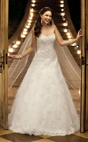free shipping 2016 new fashion vestidos de noiva long beaded casamento tulle plus size elegant lace ball gown wedding dresses