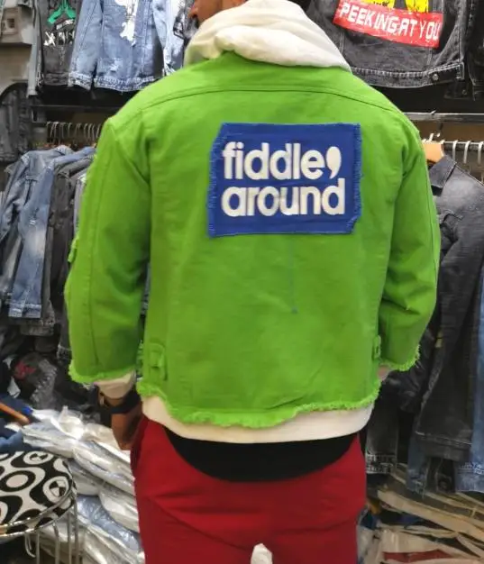 Куртка мужская джинсовая с капюшоном модная повседневная ковбойская куртка