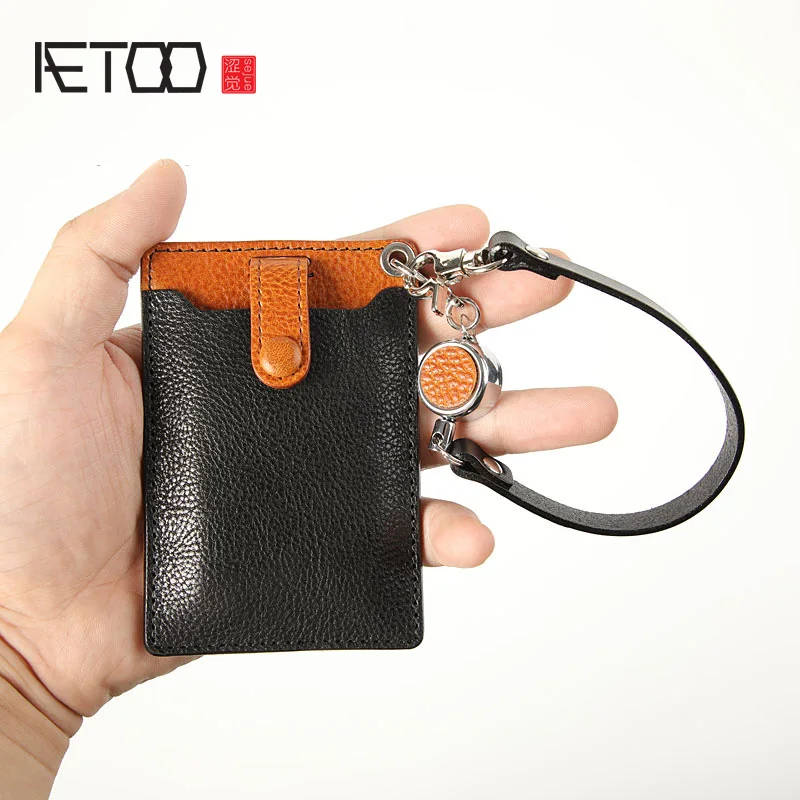 AETOO ручной работы cowleather мини набор для автобусной карты студенческий кампус одна