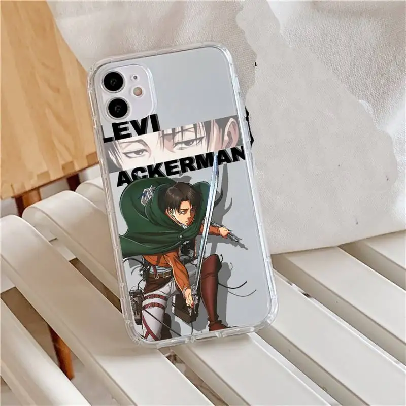 

Anime Japanese attack on Titan Phone Case Transparent for iPhone 11 12 mini pro XS MAX 8 7 6 6S Plus X 5S SE 2020 XR