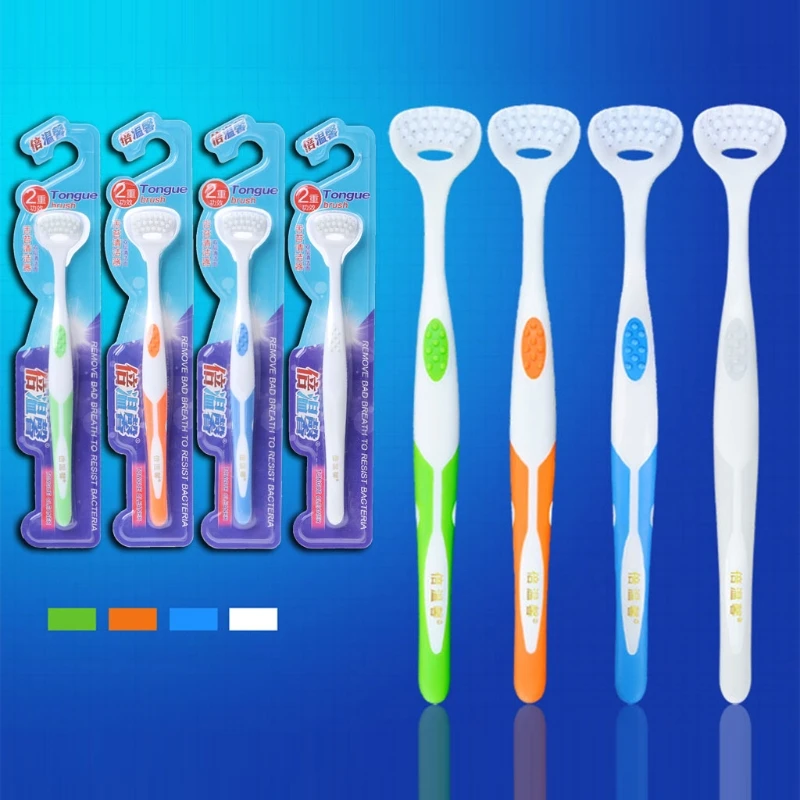 

Dual Side Dental Care Cleaner Brush Scraper Oral Tongue Clean Breath Health Tool