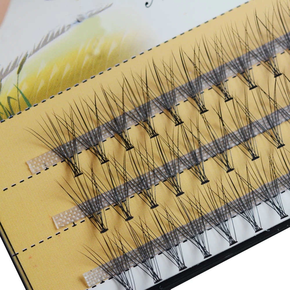 60 шт./кор. натуральные накладные для наращивания ресниц 10D норковые пучковые