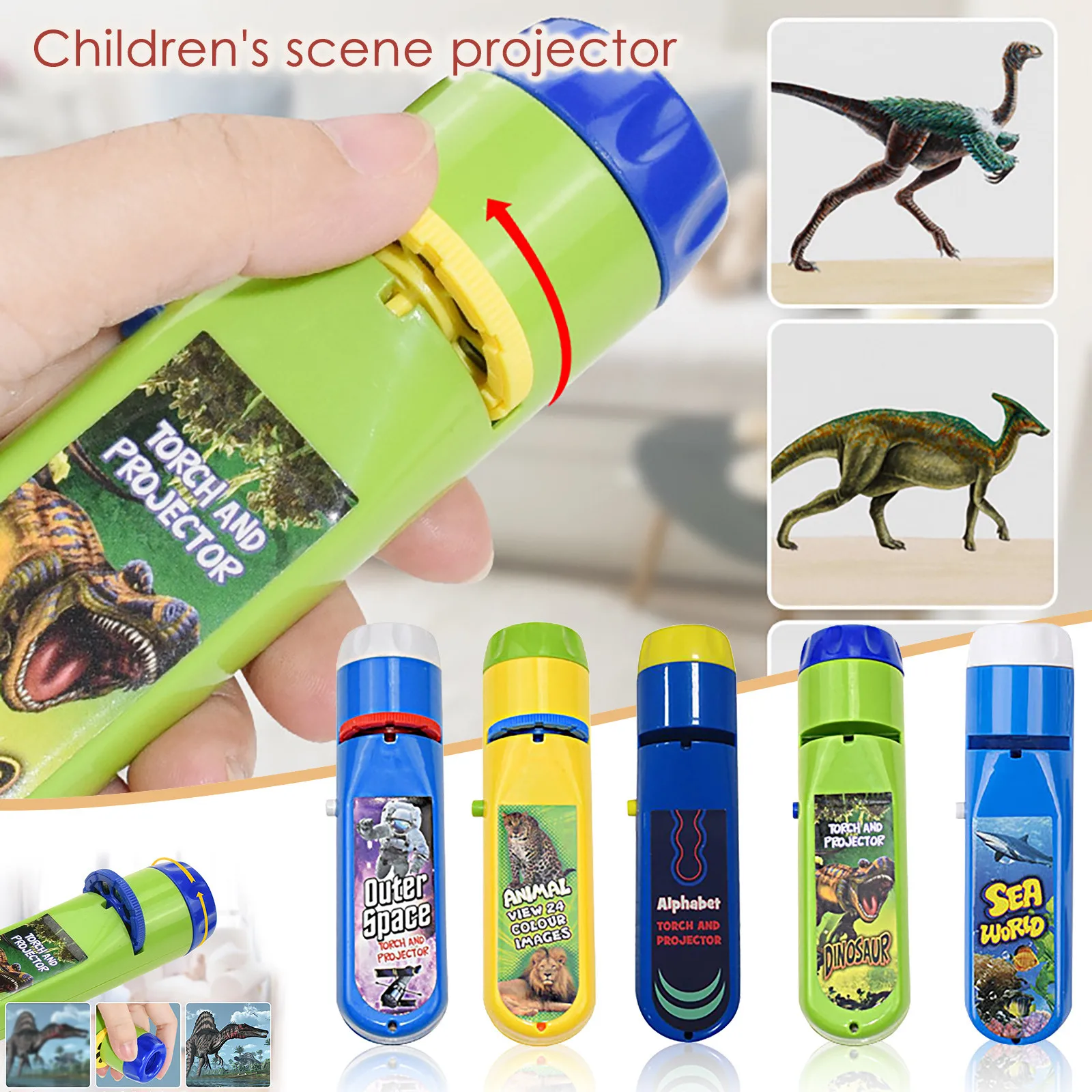 Proyector para ni&ntilde;os con luz de proyecci&oacute;n, juguete de dibujos animados, foto de noche, luz para antes de dormir, Juguetes Divertidos de aprendizaje # F-0