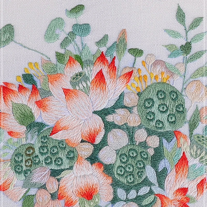 Набор для вышивки китайскими цветами с обручем принтом вышивка крестиком ручная