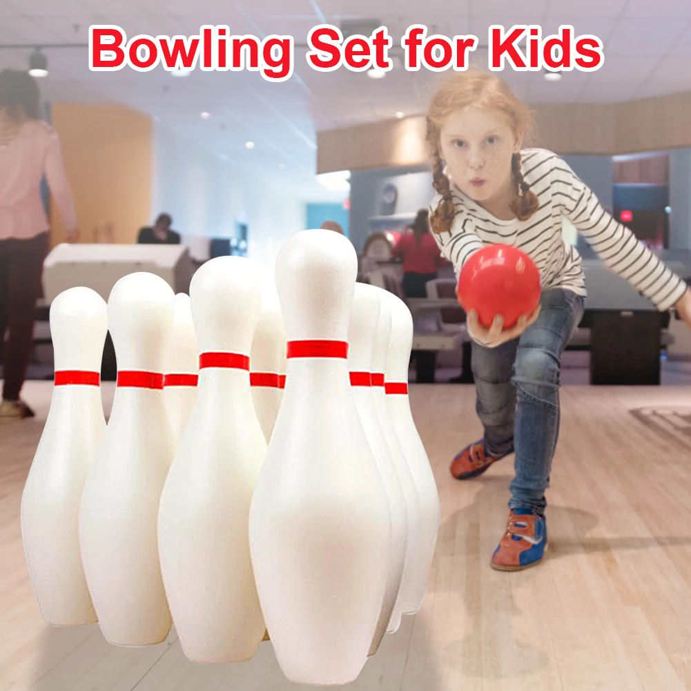 

Kids Bowling Set Includes 10 Pins And 2 Balls Perfect Bowling Set Indoor Mini Toy Gifts Children Early Education fitting