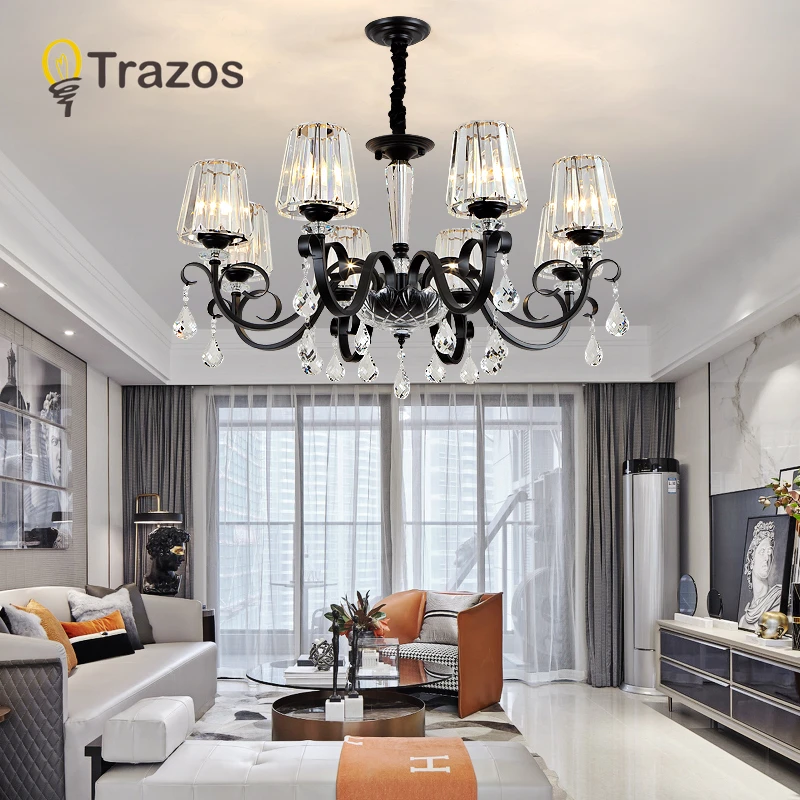 

Modern Crystal Chandeliers Home Lighting lustres de cristal Decoration Luxury Candle Chandelier Pendants Living Room Indoor Lamp