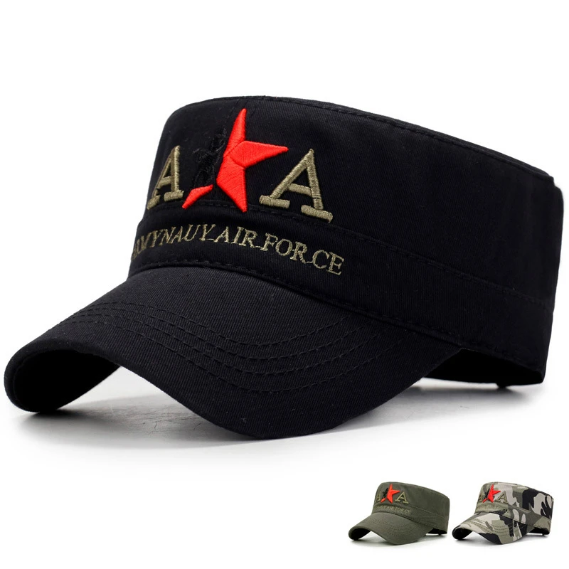 Модная вышитая плоская шляпа с пентаграммой от солнца камуфляжная военная