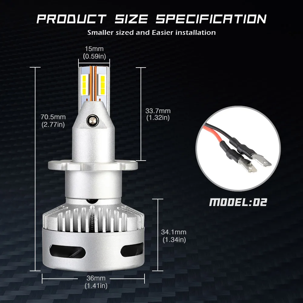 NOVSIGHT автомобиля проектор головной светильник H7 Led H7 H11 9005/9006 9012 D5 D2/D4 D1/D3/D8 90W 12000LM 6500 к авто противотуманных фар с возможностью креативного Светильник лампы