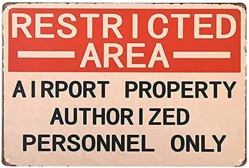 

Warning Restricted Area Personnel only Vintage Look Reproduction Metal Yard Sign