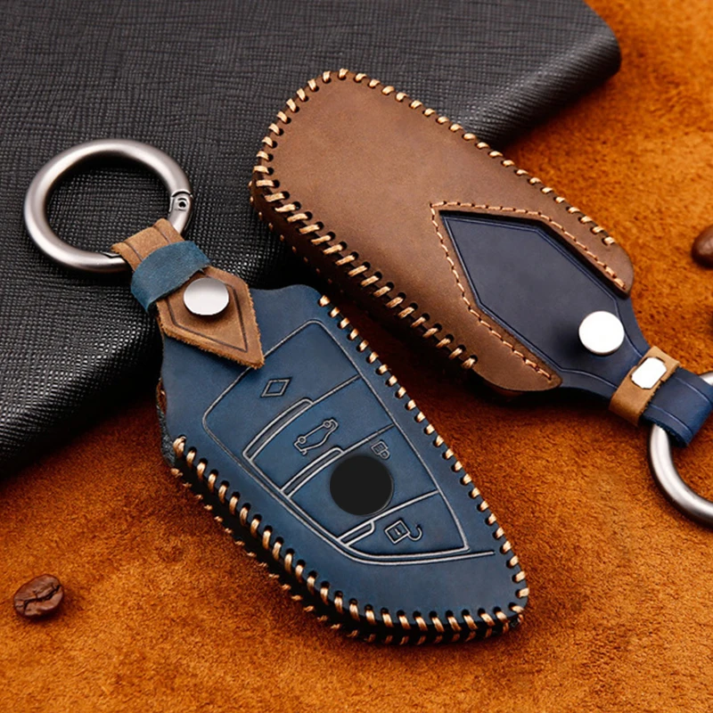 

Genuine Leather Handmade Car Key Cover key Case For BMW X1 X5 F22 F20 F26 F48 F10 F07 F30 F18 X3 X4 F25 F15 F32 F16 F34 G20 G30