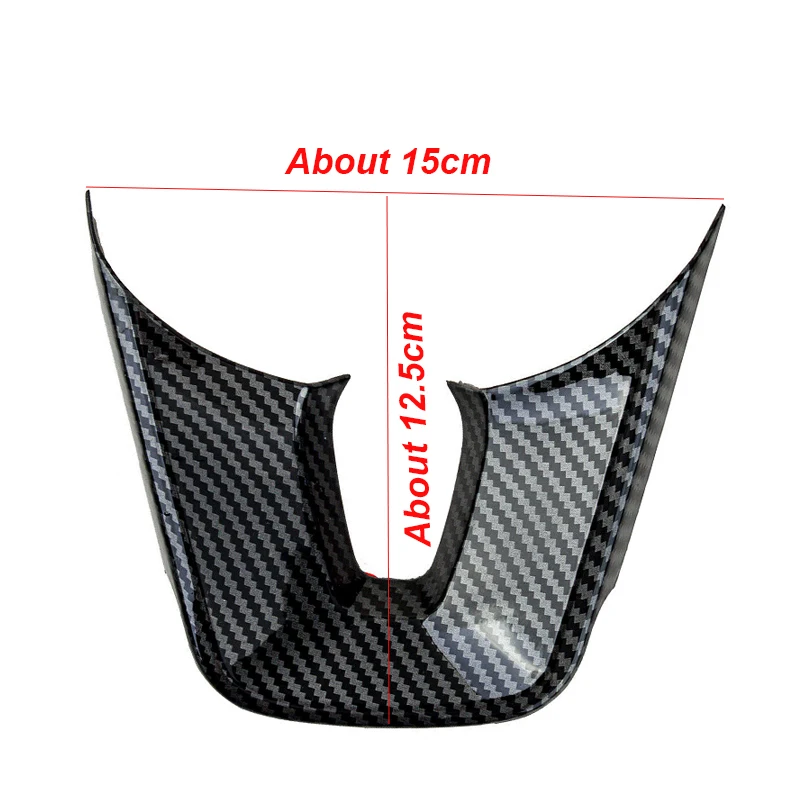 Стильная черная крышка оправы рулевого колеса из АБС-углеволокна для салона