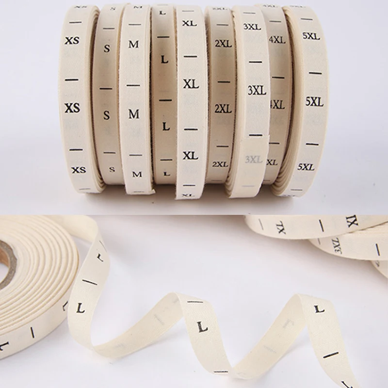 Бесплатная доставка 100% ярлыки размеров из мягкого хлопка для одежды без вреда