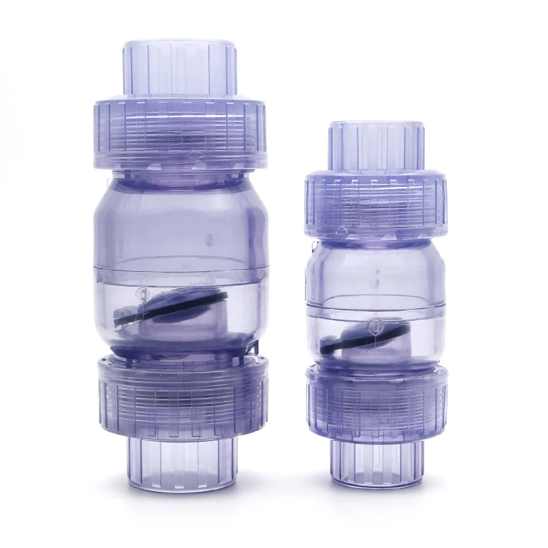 Válvula de Verificação do Flowcolour Tubulação de Água Bomba de Água Válvula de Sentido Tanque de Peixes do tipo da Aleta do Pvc Encaixes de Tubulação de Três Pontos da Verificação Único