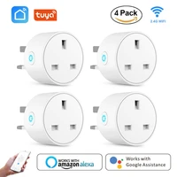 smart wifi plug socket 16a remote voice control power monitor uk outlet timing function work with alexa google home tuya