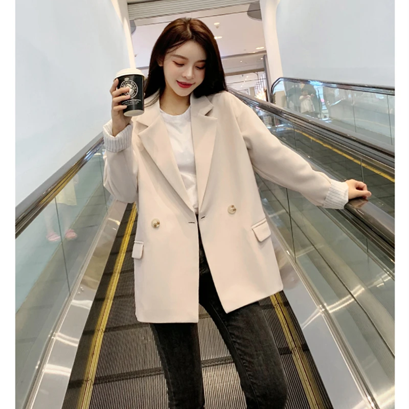

Women Office Lady Wear Suit Blazer Solid Casual Coat Jacket Long Sleeve Notched Collar Outwear Blazers