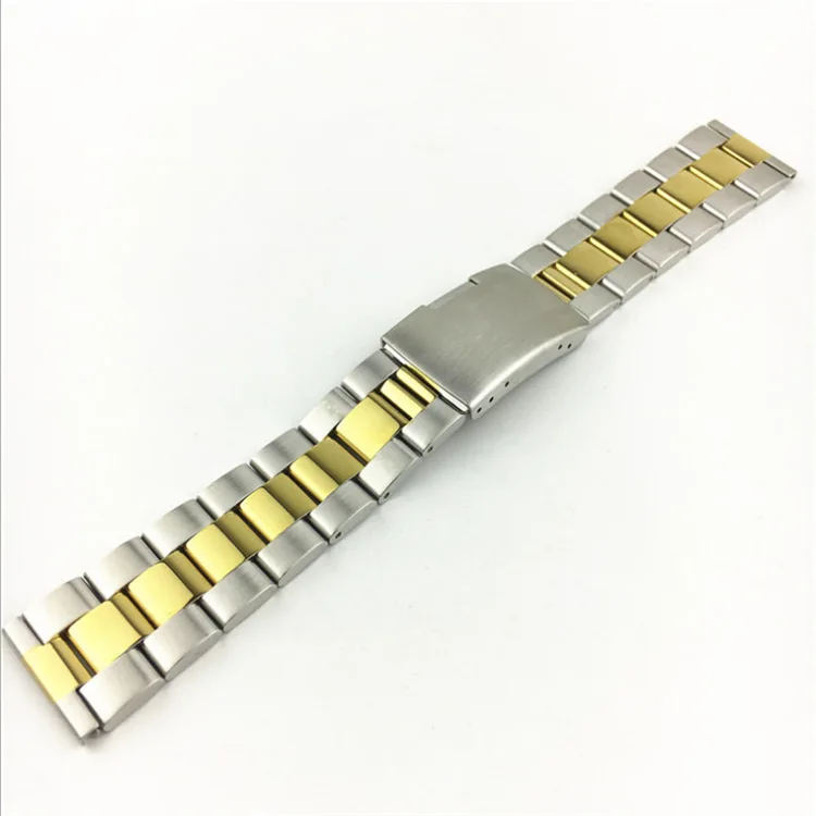 

Ремешок из нержавеющей стали для часов, сплошной браслет с тремя бусинами для дайвинга, аксессуары для часов 18 20 22 24 26 28 30 мм