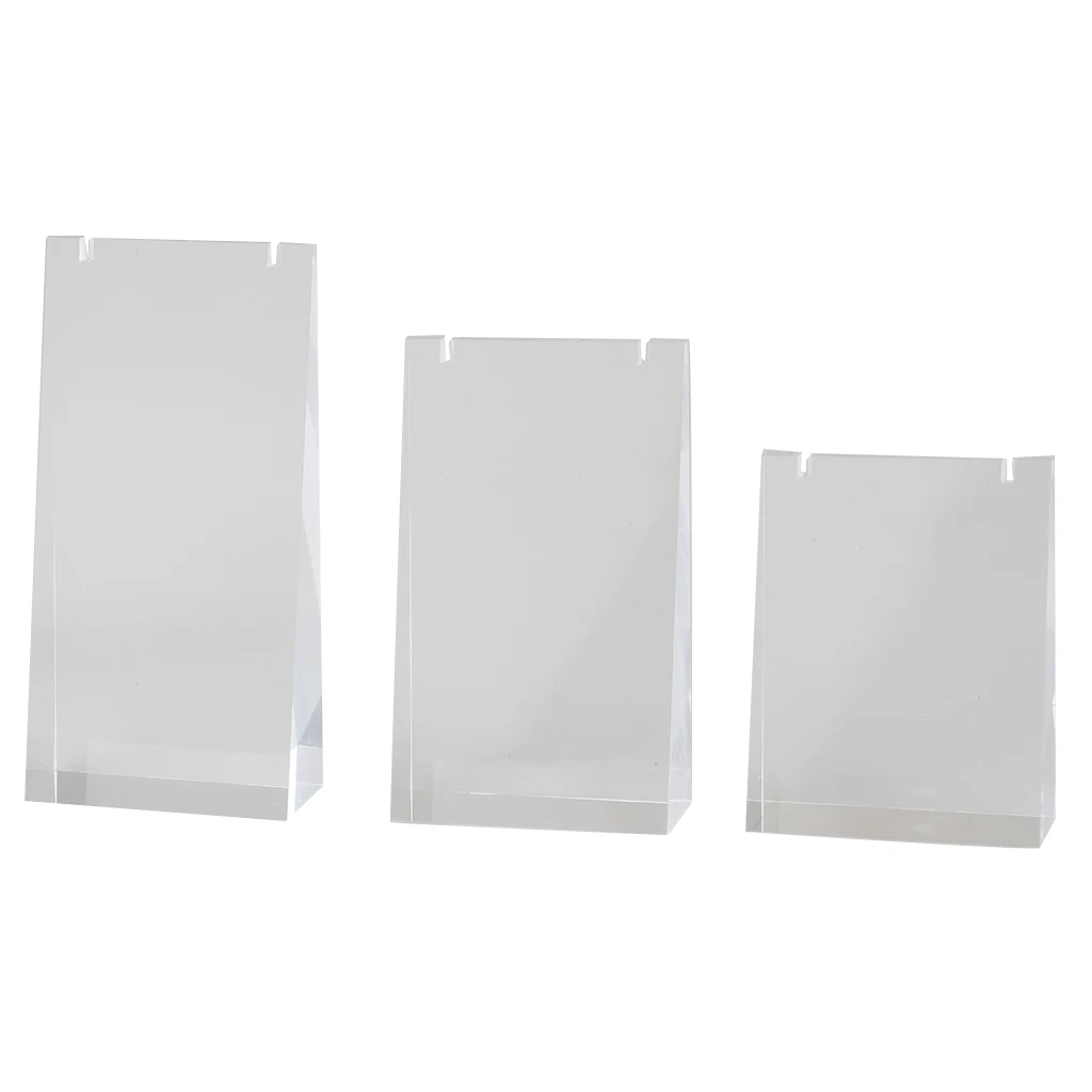 

3pcs/Set Clear Acrylic Necklace Display Stand Rack Jewelry Holder Organizer