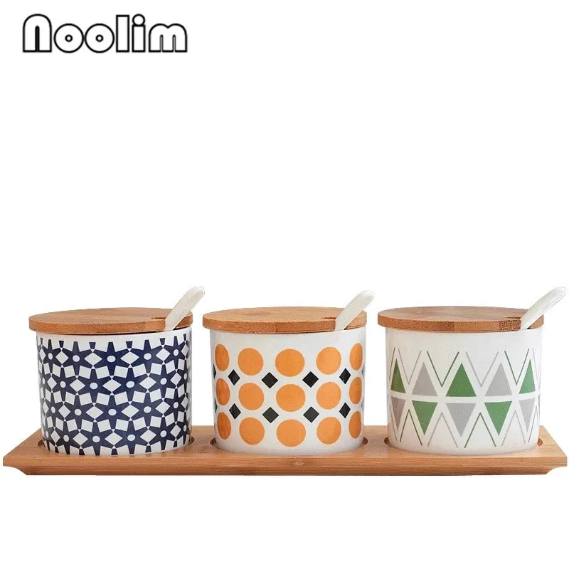 Керамический бак для хранения приправ банка специй бутылка шейкер соли набор