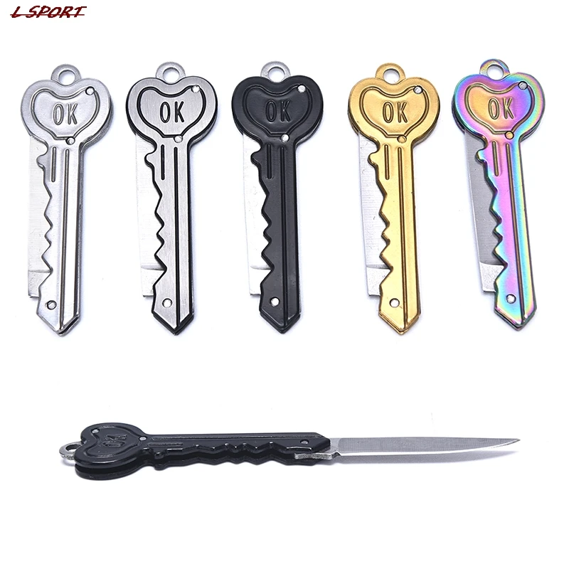 

Knife Mini Open Kit Gadget Keychain Fold Pocket Keyring Ring Box Package Multi Tool Camp Key Opener Survive Outdoor Blade