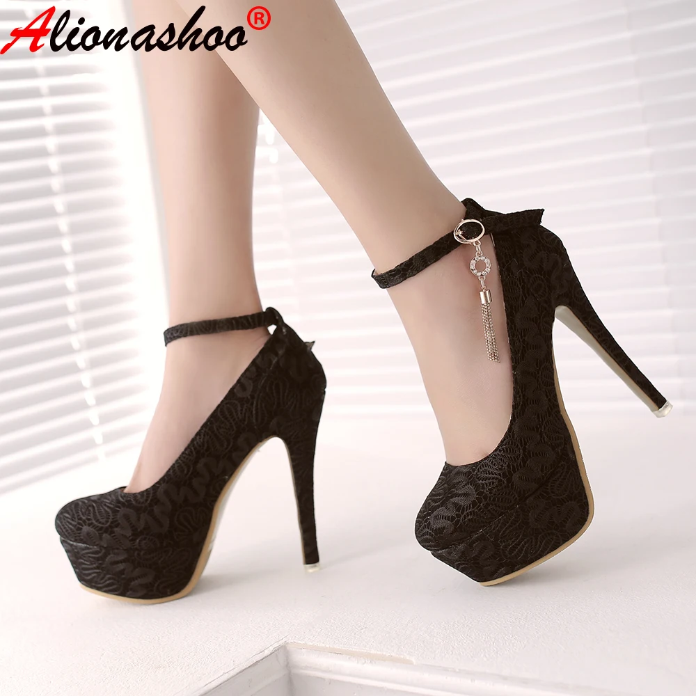 Alionashoo/элегантные женские туфли лодочки с вышивкой Свадебные на высоком каблуке