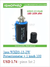 10 шт./лот 3296W-1-504LF 3296 Вт 504 500K Ом верхнее регулирование многооборотный Подстроечный резистор потенциометр Высокая точность переменный резистор