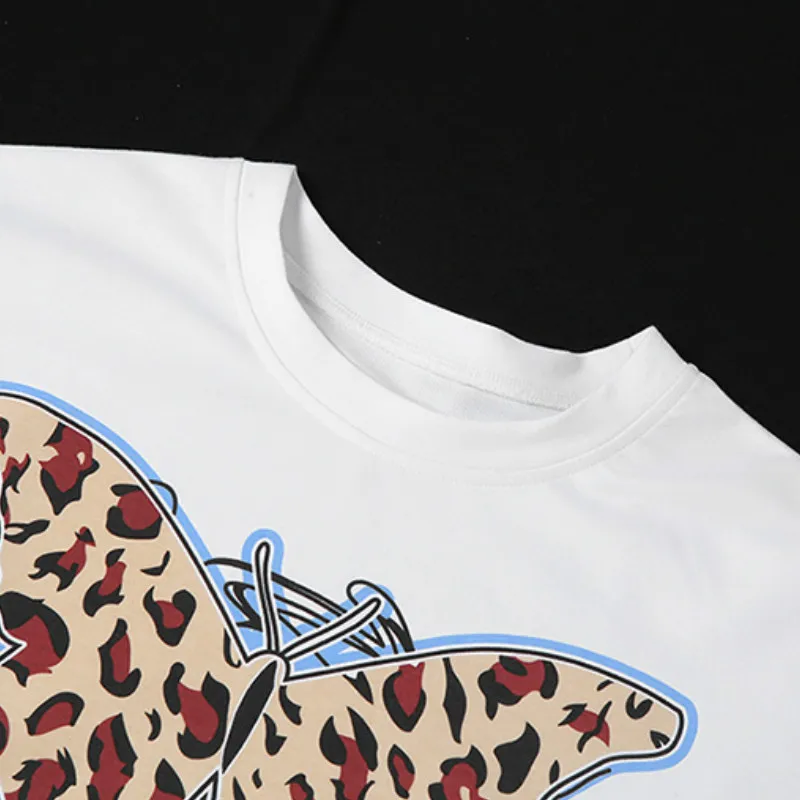 

hirigin Spring Women Summer Butterfly Printed Letter Short Sweatshirt Fashion Ladies Casual Streetwear Pullovers Cropped Tops