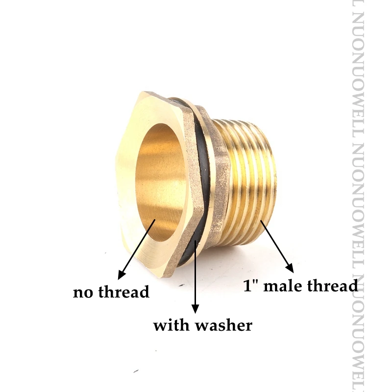 1pcs Copper Water Tank Connector 3/4&quot 1&quot Male Brass Pipe Single Loose Key Swivel Fittings Nut Jointer Fish Adapter |
