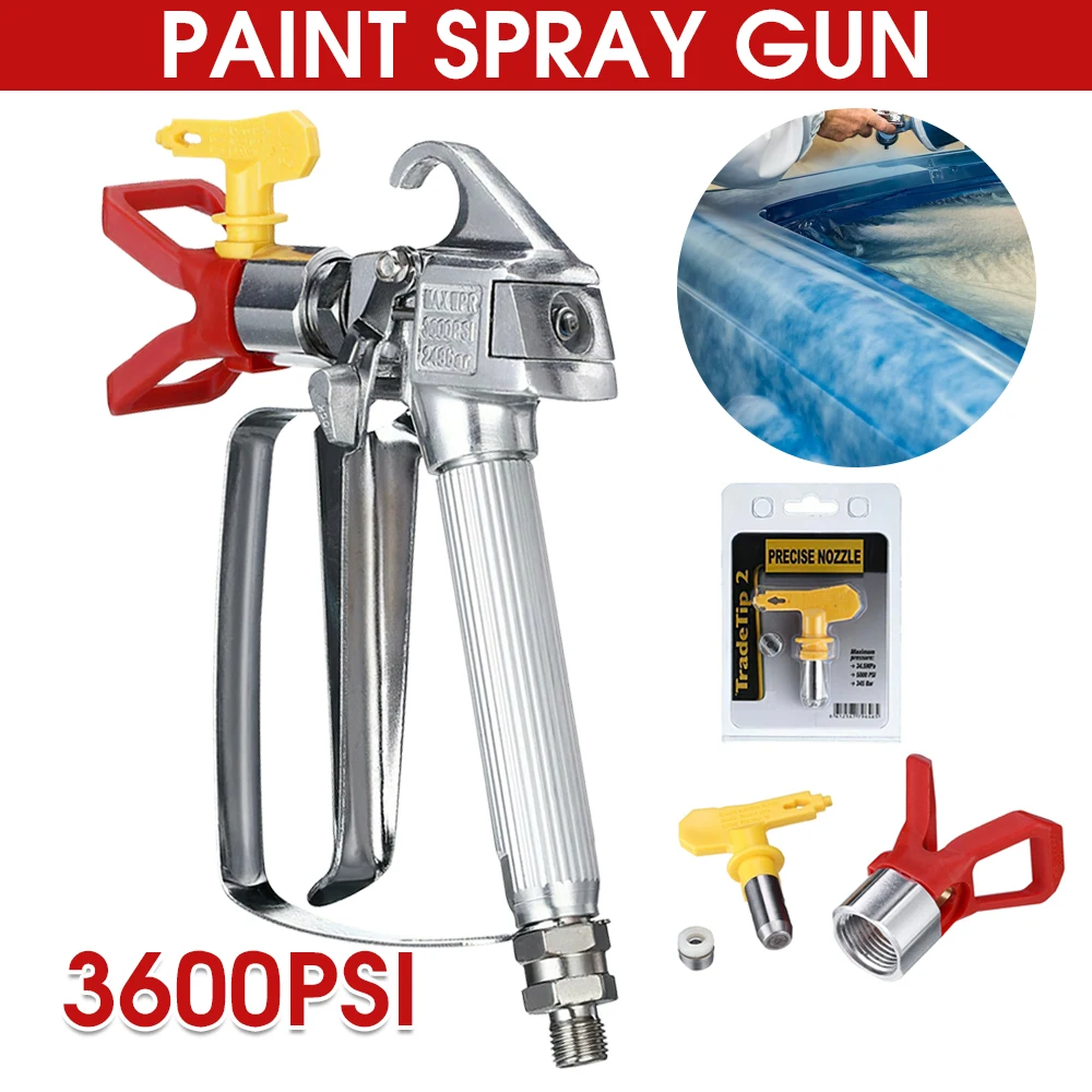 

3600PSI Industrial Grade High Pressure Airless Spray Gun Machine Sturdy Durable Automotive Paint Spray Gun Car for Home Painting