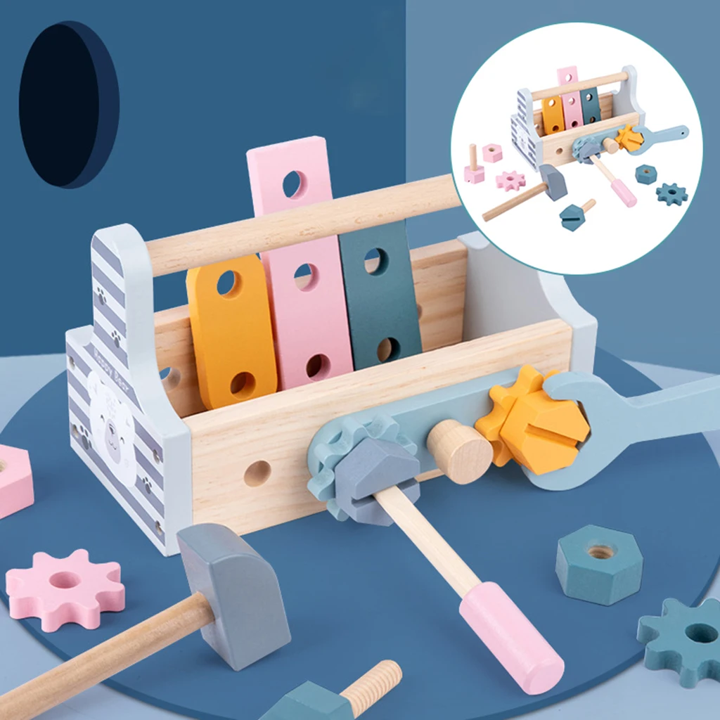 

Ручной инструмент набор для забавной игры игрушки набор инструментов для ремонта инструментов гайка Шестерни ролевые игры DIY обучающие стр...