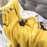 130x160cm high quality hot sale super soft throw fleece blankets on the bed winter living room bedroom multi use