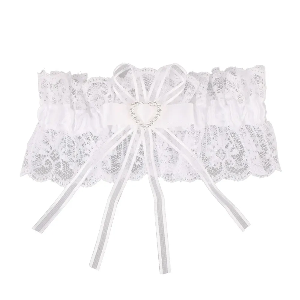 Женский сексуальный кружевной с бантом подвязка для свадебной вечеринки|rhinestone