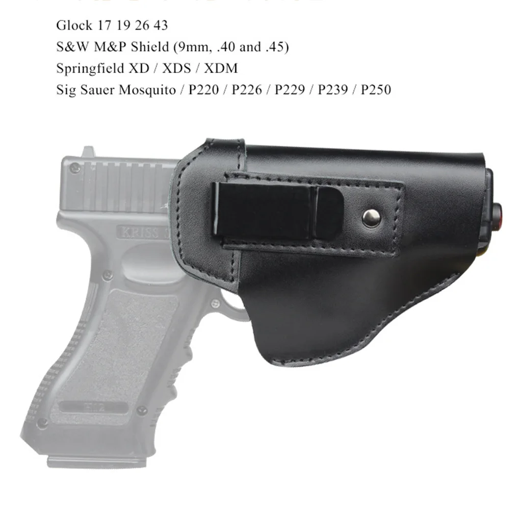 Кобура для пистолета кожаная револьверная охотничья универсальная военная