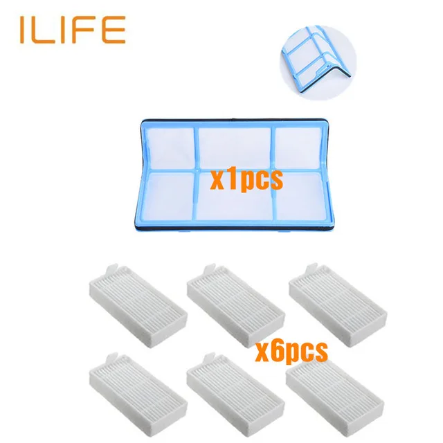 3 Основной пылевой фильтр боковая щетка эффективный Hepa фильтр для ILIFE V5 V5s V3 V3s V5pro V50 V55 X5 V5s Pro Запчасти для робота-пылесоса - Цвет: 3