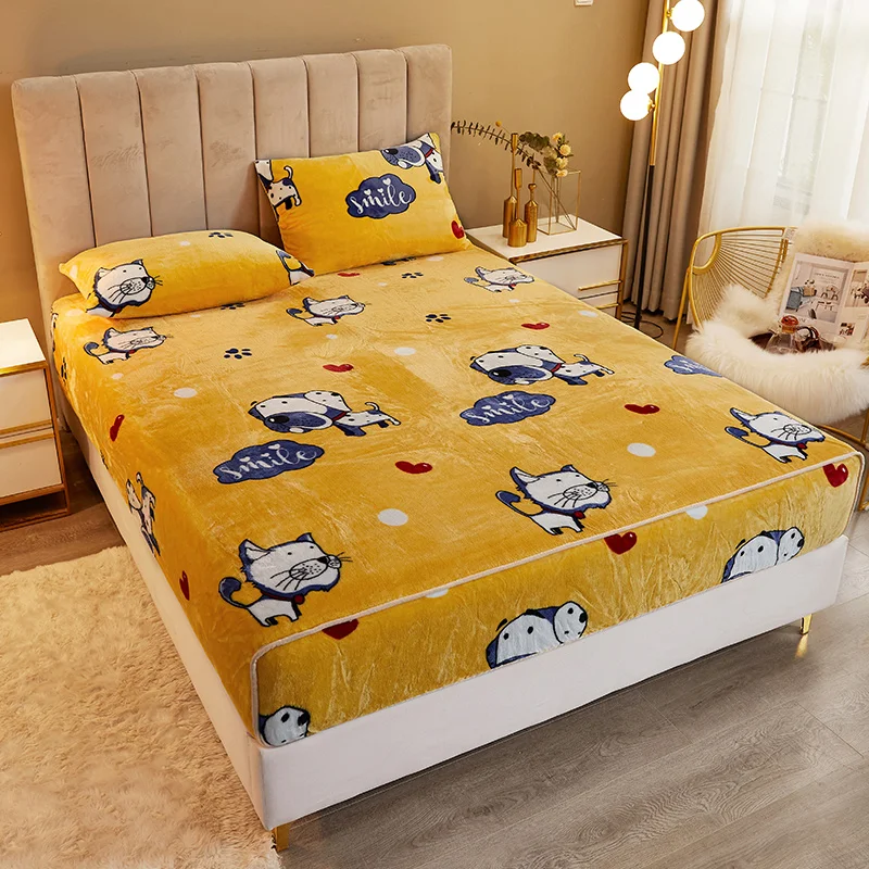 Бархатное домашнее постельное белье зимнее теплое Фланелевое покрывало для