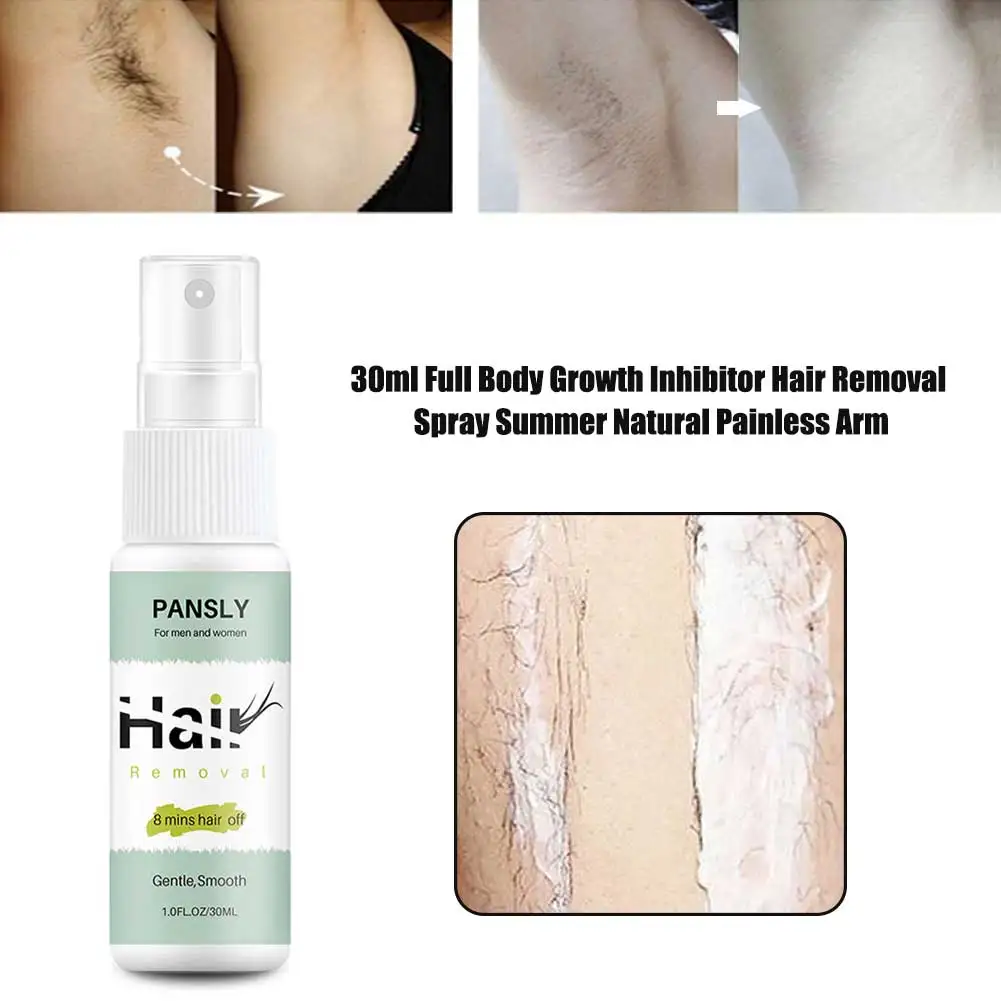 

30ml Natural Painless Hair Removal Spray Armpit Moisturizing Gentle Growth Inhibitor Smooth Skin Care Full Body Anti Allergic