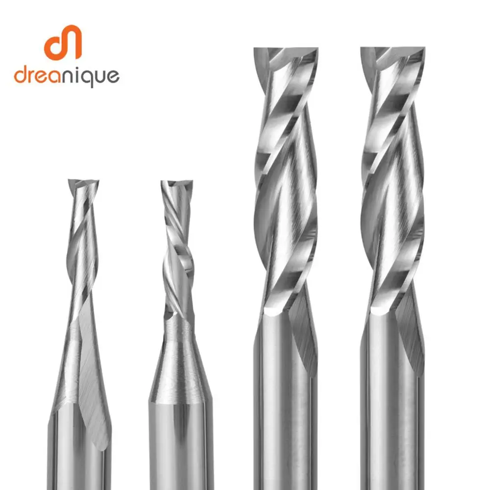 Дюймовая спиральная фреза с двумя фрезами Резьбовая 3 175 мм 6 35 фрезерный станок