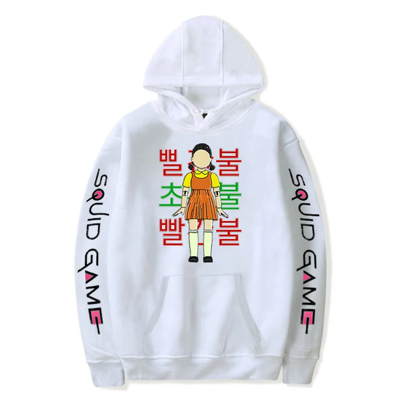 

Fashion Squid Game Hoodies Harajuku Cartoon Square Graphic Hoodie Winter Long Sleeve Sweatshirt Kpop Style Casual Hooded Tops