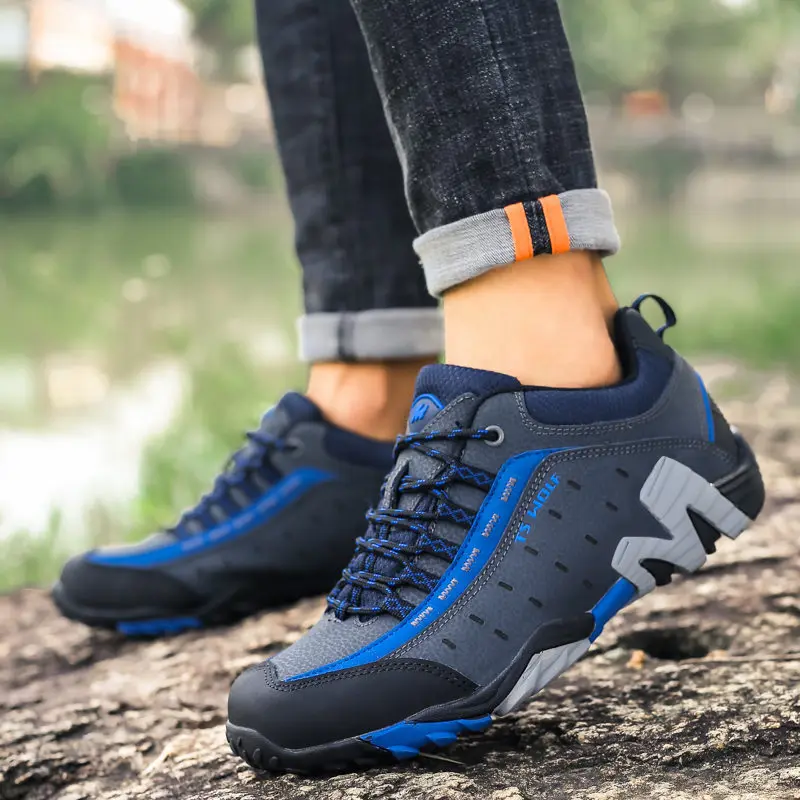 Outdoor Sneakers Men's Hiking Shoes Breathable Non-slip Rock Climbing Shoes Man High Quality Unisex Waterproof Trekking Sneakers