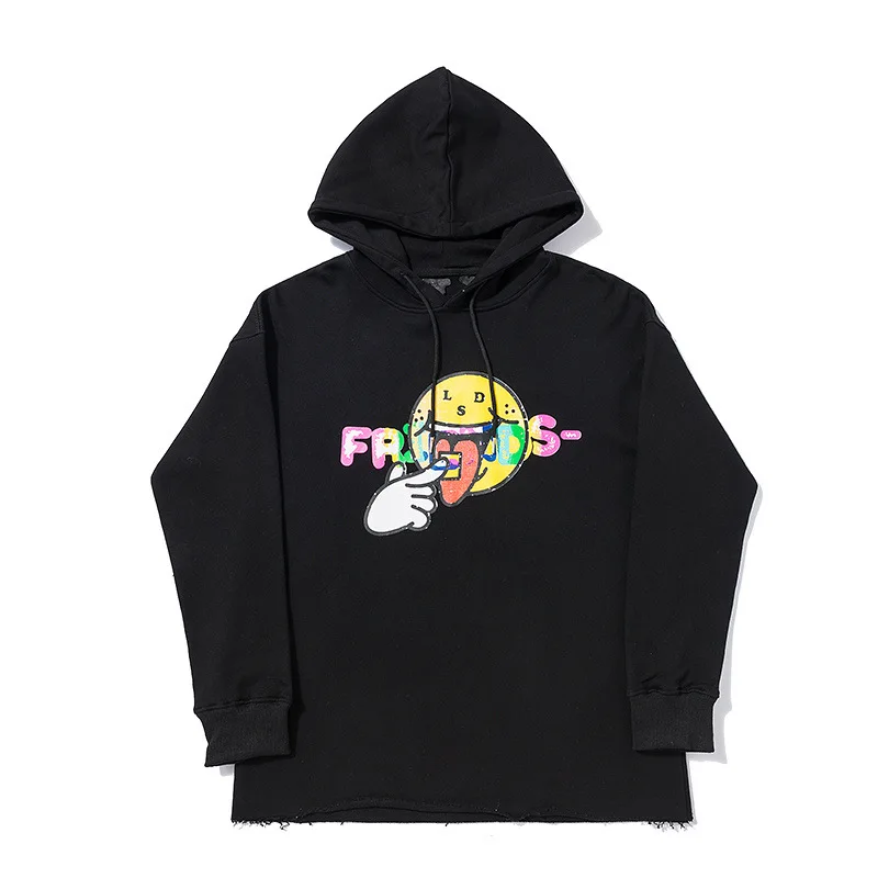 

Sweatcoat VLONE Man Hoodies Cotton Sweatshirts Men Clothing Sweatshirt Women's USA Brand Harajuku Friends Smiley Smile Face