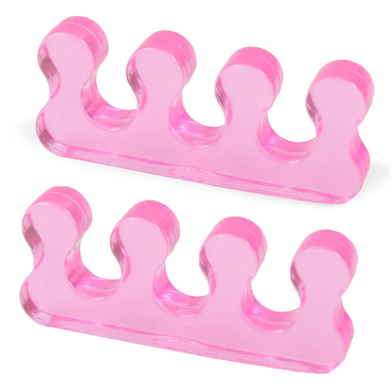 

2Pcs/pair Soft Silicone Toe Separator Flexible Finger Spacer Manicure Pedicure Nail Toe Separating Straighteners Tool