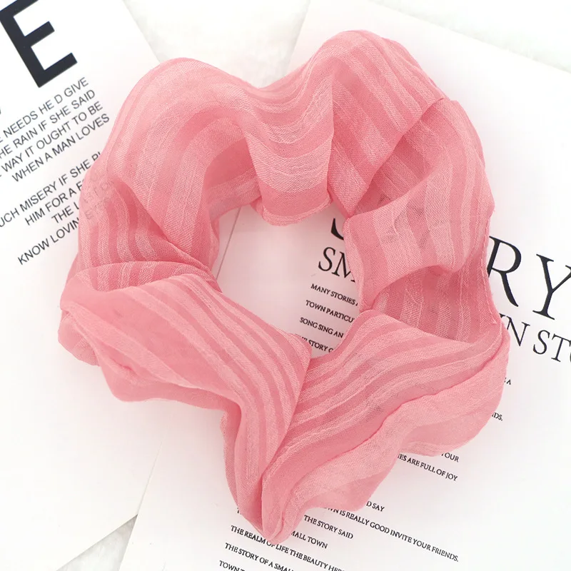 Модные Полосатые повязки для волос девочек женские разноцветные резинки милые